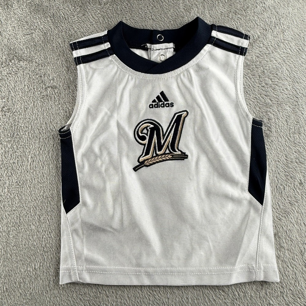 Adidas Milwaukee Brewers Jersey Baby 6-9 Month Embroidered Logo MLB Tank Top